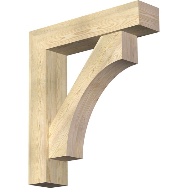 Ekena Millwork Westlake Block Rough Sawn Bracket w/ Offset Brace, Douglas Fir, 8"W x 36"D x 40"H BKT0806X36X40WTL05RDF - main
